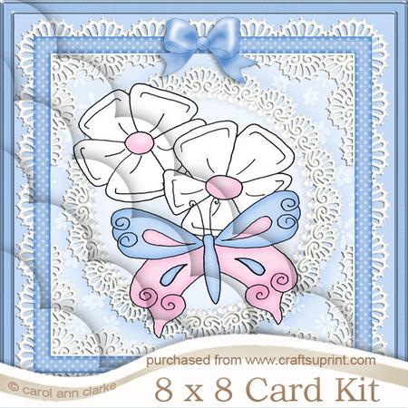 8 x 8 Fluttery Butterfly Kit with Scalloped Corners