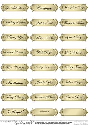 A 2nd Set of Metallic Everyday Mixed Greetings Text Plates