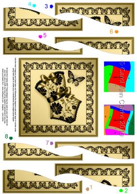 Elegant Boudoir Quick Card with Wavy Spiral Side Stacker