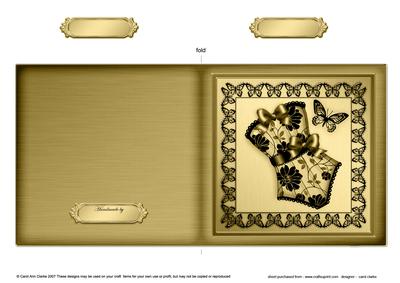 Elegant Boudoir Cut and Fold Card