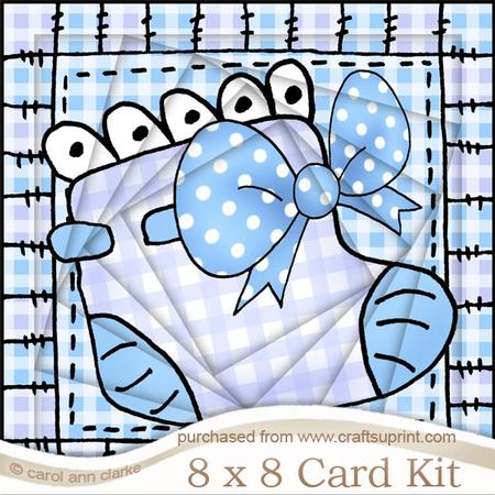 8 x 8 Baby Bootee Twisted Tunnel Card Kit