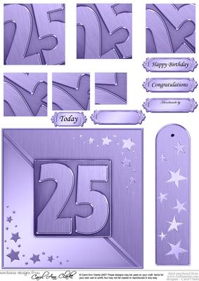 25th Metallic Age Quick Card with Twisted Pyramage
