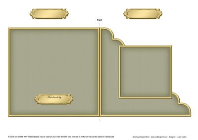 Cut and Fold Corner Card Plain Card Base