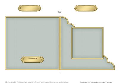 Cut and Fold Corner Card Plain Card Base