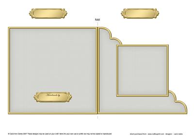 Cut and Fold Corner Card Plain Card Base