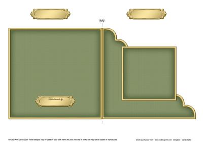Cut and Fold Corner Card Plain Card Base