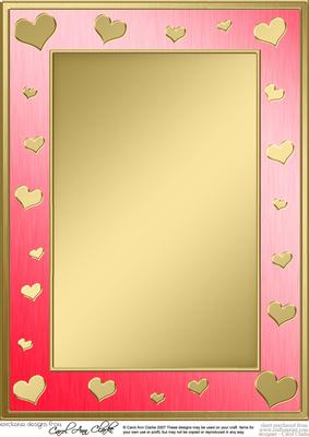 A4 Metallic Romantic Hearts Plain Card Base