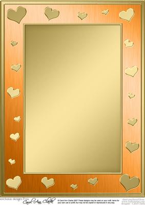 A4 Metallic Romantic Hearts Plain Card Base