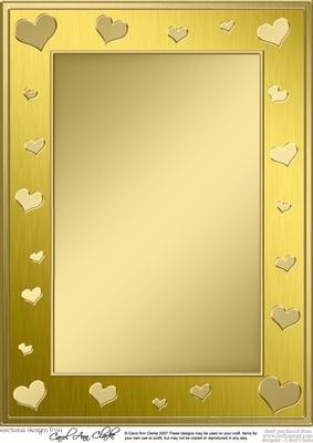 A4 Metallic Romantic Hearts Plain Card Base