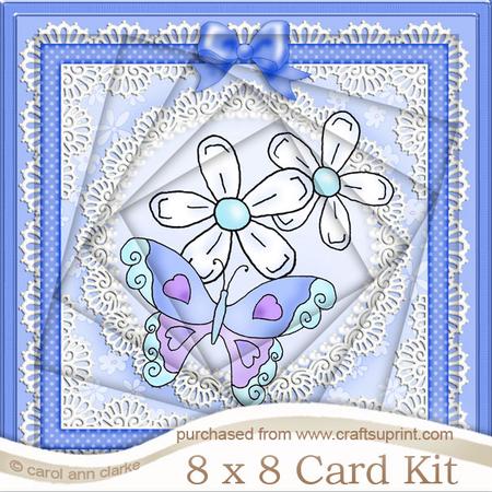 8 x 8 Fluttery Butterfly Twisted Tunnel Card Kit
