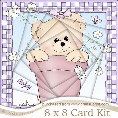 8 x 8 Flowerpot Ted Twisted Tunnel Card Kit