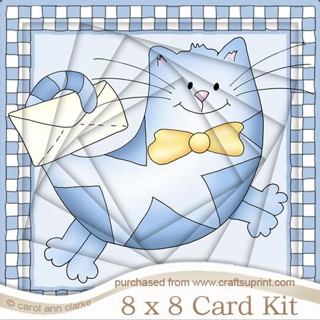 8 x 8 Cute Cat Twisted Tunnel Card Kit