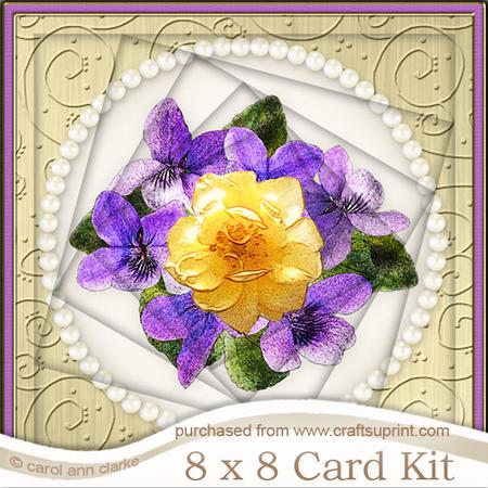 8 x 8 Flowers and Pearls Twisted Tunnel Card Kit