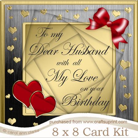 8 x 8 Husband Birthday Twisted Tunnel Card Kit
