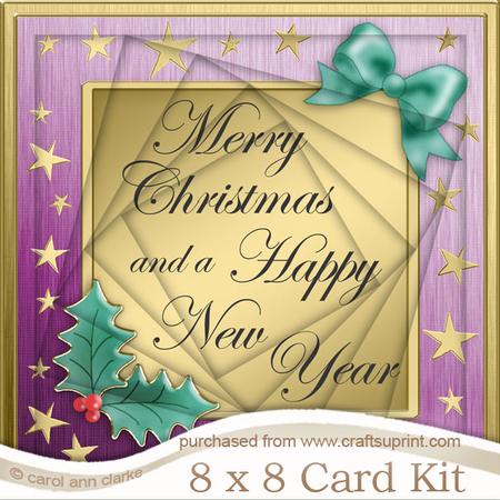 8 x 8 Elegant Christmas Greetings Twisted Tunnel Card Kit