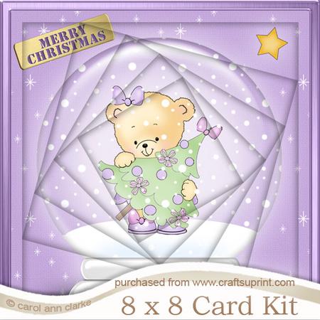8 x 8 Rosie's Xmas Tree Snowglobe Twisted Tunnel Card Kit