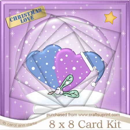 8 x 8 Christmas Love Snowglobe Twisted Tunnel Card Kit