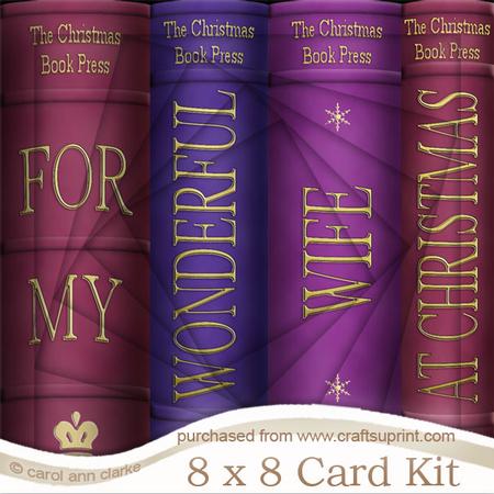 8 x 8 Wife Christmas Books Twisted Tunnel Card Kit