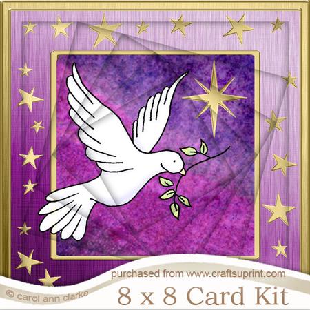 8 x 8 Xmas Dove Twisted Tunnel Card Kit