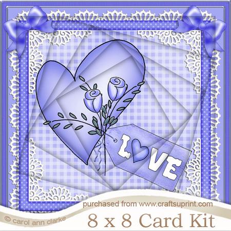 8 x 8 Love Heart Twisted Tunnel Card Kit