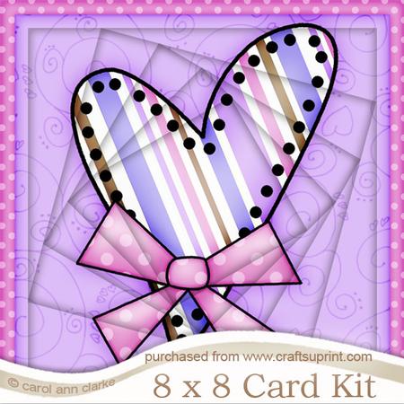 8 x 8 Funky Hearts Twisted Tunnel Card Kit