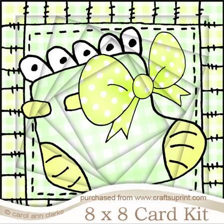 8 x 8 Baby Bootee Twisted Tunnel Card Kit