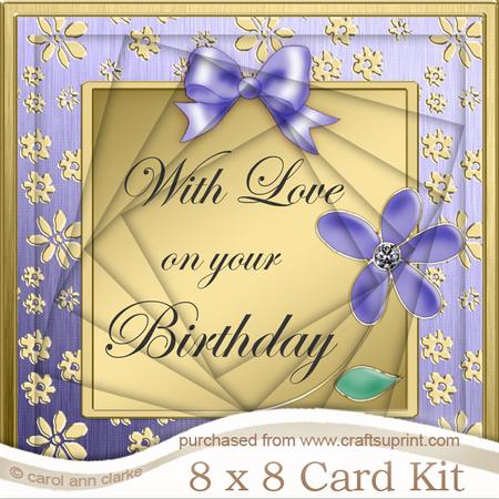 8 x 8 Floral Elegance Birthday Twisted Tunnel Card Kit