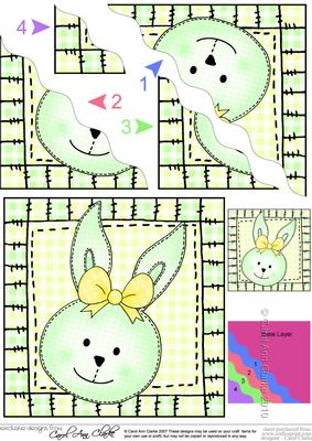 Baby Bunny Wavy Corner Side Stacker Topper