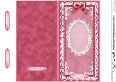 Dl Pearls, Lace and Ribbon Plain Card Base