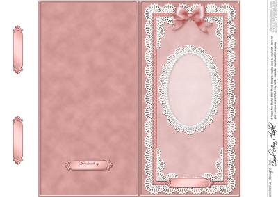 Dl Pearls, Lace and Ribbon Plain Card Base