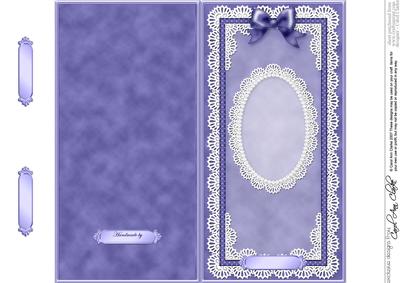 Dl Pearls, Lace and Ribbon Plain Card Base