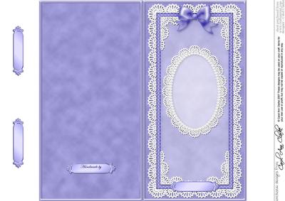 Dl Pearls, Lace and Ribbon Plain Card Base