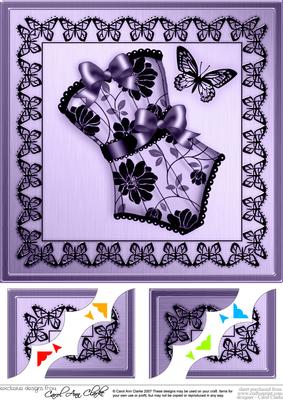 8 x 8 Elegant Boudoir Scalloped Corner Topper