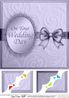 8 x 8 Wedding Day Scalloped Corner Topper