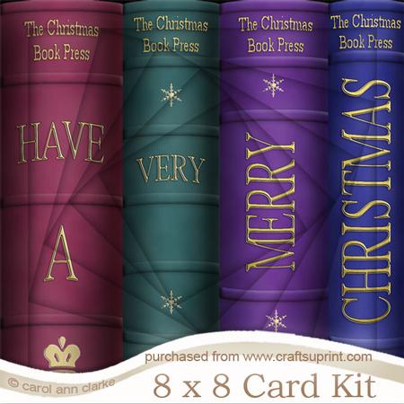 8 x 8 Merry Christmas Books Twisted Tunnel Card Kit