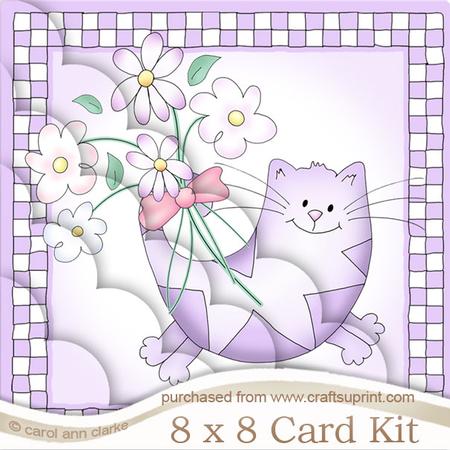 8 x 8 Cute Cat Kit with Scalloped Corners