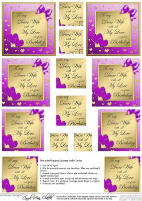 Wife  - Birthday Pyramage sheet