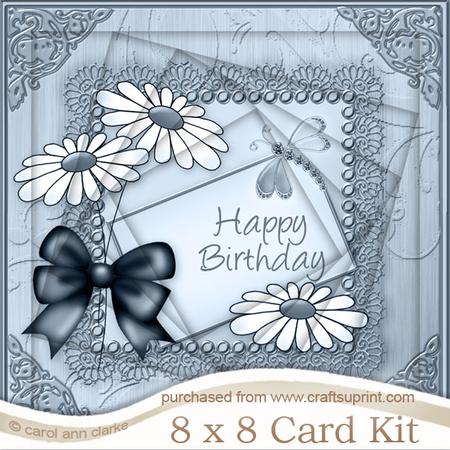 8 x 8 Birthday Daisies Twisted Tunnel Card Kit