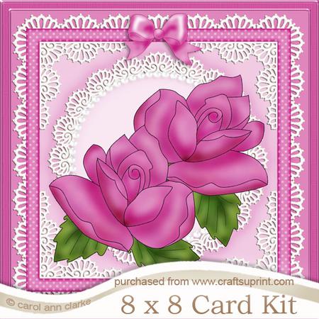 8 x 8 Just Roses Kit with 3D Decoupage