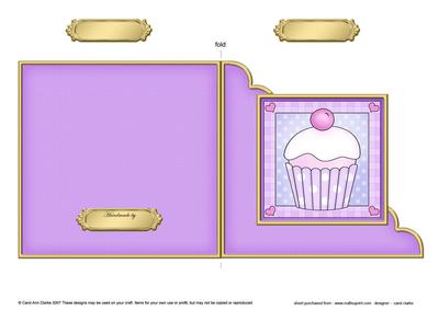 Cupcake Cut and Fold Corner Card
