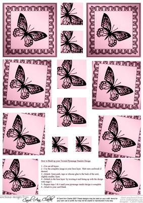 Butterfly Twisted Pyramage Sheet