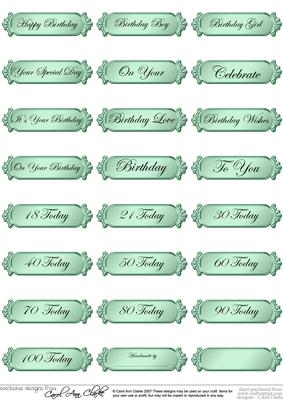 Metallic Birthday Greetings Text Plates