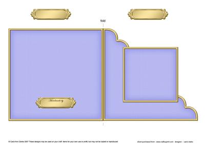 Cut and Fold Corner Card Plain Card Base