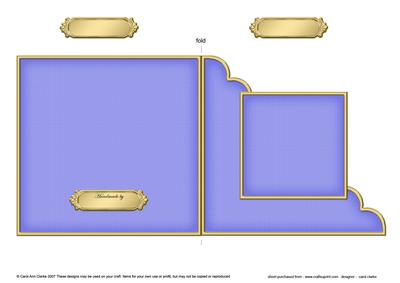 Cut and Fold Corner Card Plain Card Base