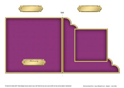 Cut and Fold Corner Card Plain Card Base