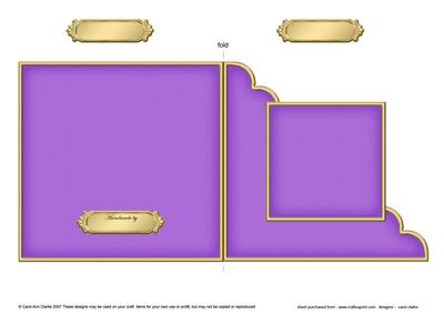 Cut and Fold Corner Card Plain Card Base
