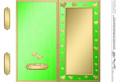 Dl Metallic Romantic Hearts Plain Card Base