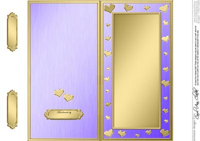 Dl Metallic Romantic Hearts Plain Card Base