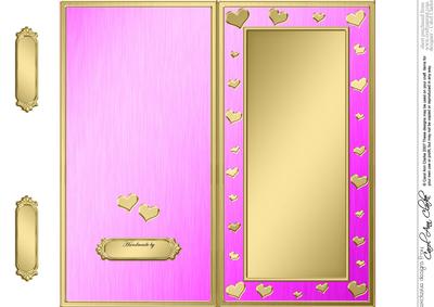 Dl Metallic Romantic Hearts Plain Card Base