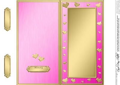 Dl Metallic Romantic Hearts Plain Card Base